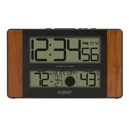 Atomic Dgtl Wall Clock, Temp/Moon Phase MPN:513-1417CH-INT