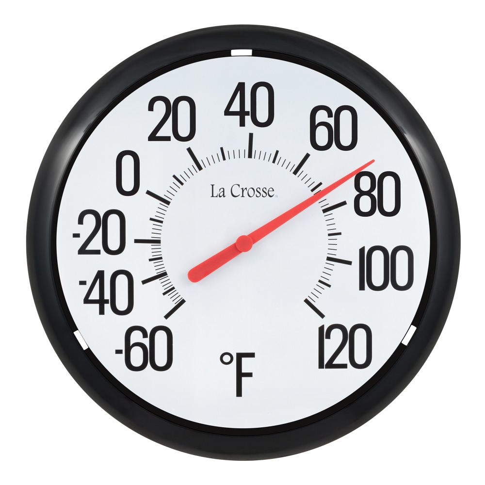 La Crosse Technology Analog Weather Thermometer, 13-1/4inH x 1-7/8inW x 13-1/4inD MPN:104-134-TBP