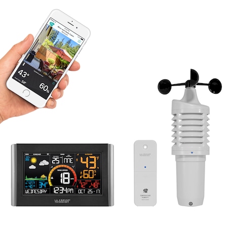 Wrlss Wi-Fi Color Wnd Spd Weathr Station MPN:V21-WTH