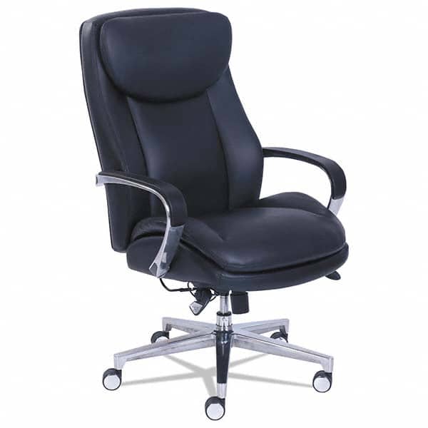 Task Chair: Bonded Leather, Black MPN:LZB48957