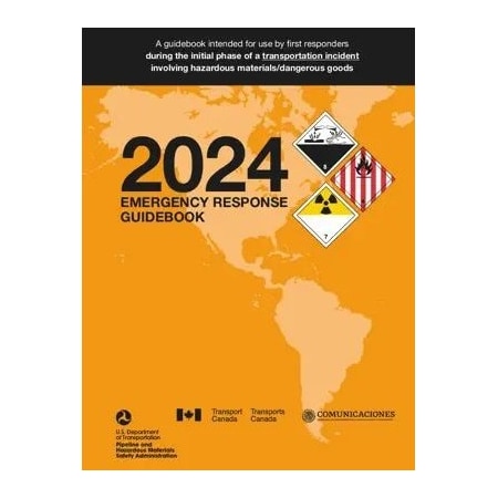 Safety and DOT Reference Book, 2024 Emergency Response Guidebook, English, Standard Bound MPN:ERG0033