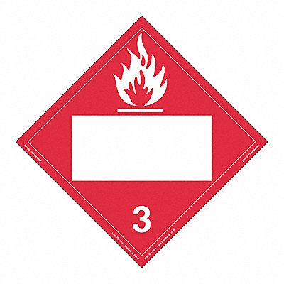 Flammable Liquid Placard PK25 MPN:ZRV2B