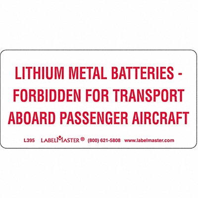DOT Handling Label 4 Label W PK500 MPN:L395 DOT Handling Label 4 Label W PK500 MPN:L395