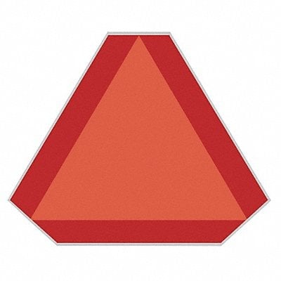 Placard 16inx14in Plastic Orange/Red MPN:SMV998