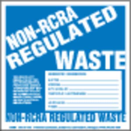 Non-RCRA Regulated Waste Label Ruled, Pk100 MPN:BWM7