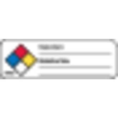 NFPA Write-On Chemical Name, Label, Pk1000 MPN:H-NFRL1