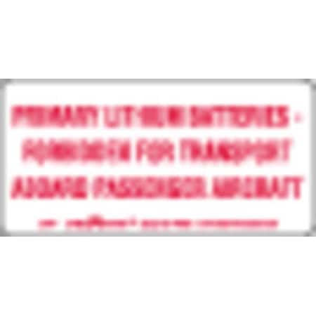 Primary Lithium Battery Label 4