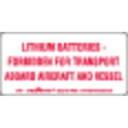 Forbidden Lithium Battery Label 4