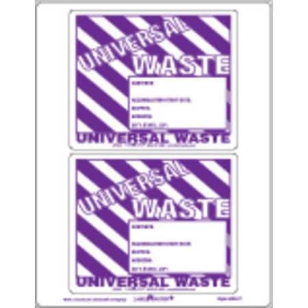 Universal Waste Label, Unruld, Pk25 MPN:UWLZ7