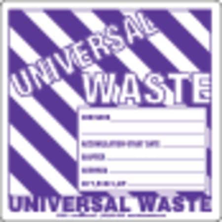 Universal Waste Label Gen Info Rld, Pk100 MPN:UWM7