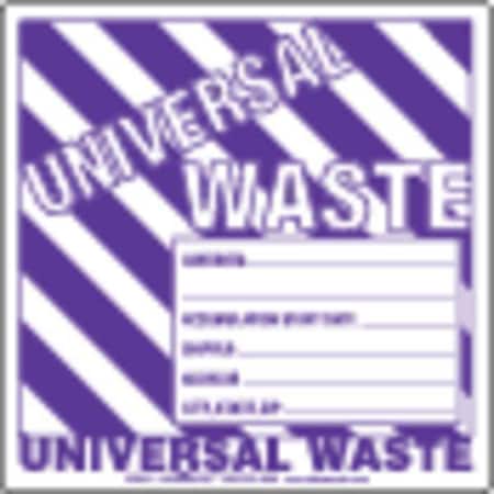 Universal Waste Label Gen Info Vinyl, Pk100 MPN:UWMV