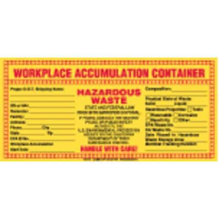 California Waste Label, PVCF, Pk100 MPN:WACCA8
