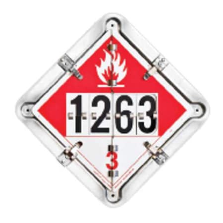 Vehicle Placard Flipchart, Aluminum, 13 1/2 in W x 13 1/2 in H MPN:126-CTP