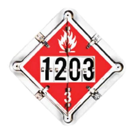 Vehicle Placard Flipchart, Aluminum Alloy, 13 1/2 in W x 13 1/2 in H MPN:126CT-206