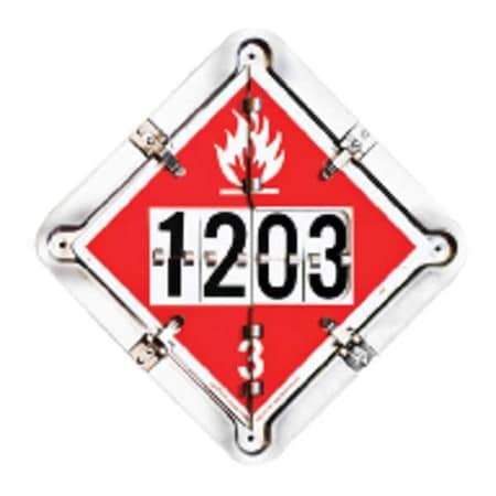 Vehicle Placard Flipchart, Aluminum, 13 1/2 in W x 13 1/2 in H MPN:126CT-OX