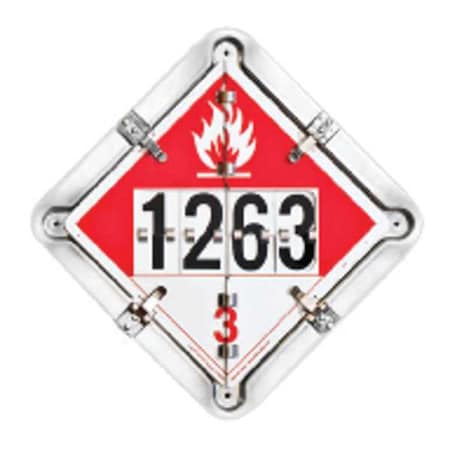 Vehicle Placard Flipchart, Aluminum, 13 1/2 in W x 13 1/2 in H MPN:126CT-OXM9