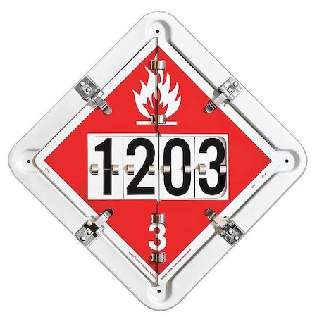 Vehicle Placard Flipchart, Aluminum, 13 1/2 in W x 13 1/2 in H MPN:126SF-5GRNF7
