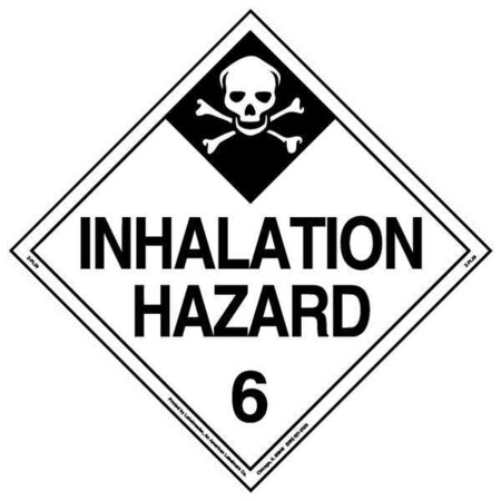 DOT Container Placard, Inhalation Hazard, Tagboard, 10-3/4