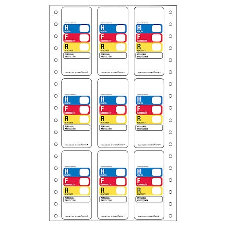 Hazcom Label, 1-1-7/8in, Paper, 500, PK500 MPN:ACL503