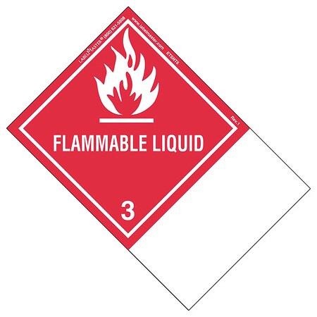 Flammable Liquid Label, 100mmx150mm, 500 MPN:ETSNT6