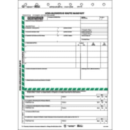 Non-Hazardous Waste Manifest, 6Pt, PK100 MPN:F14