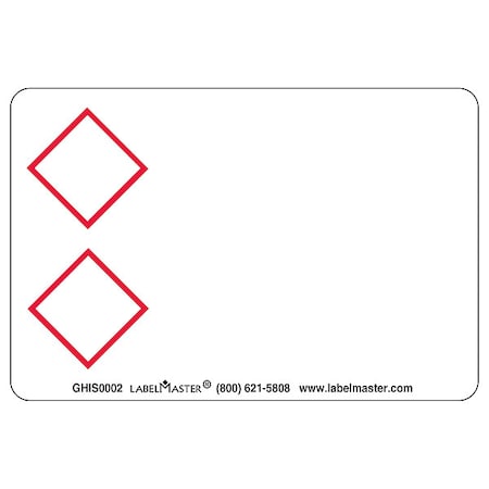 GHS Label, 2 in H, 3 in W, Film, PK500 MPN:GHIS0002