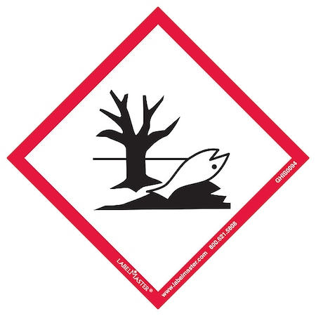GHS Environment Lbl, 4inx4in, Polyprop, 50, PK50 MPN:GHIS0094
