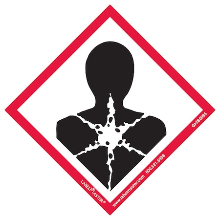 GHS Label, 4 in H, 4 in W, Vinyl, PK50 MPN:GHIS0095