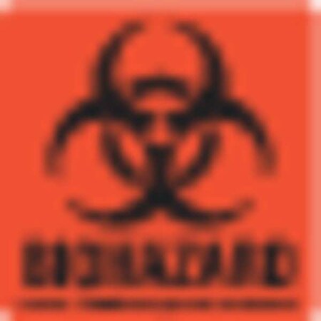 Biohazard Label, Orange, 2