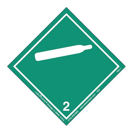 Non-Flammable Gas Label, Inter, PK500 MPN:HC4