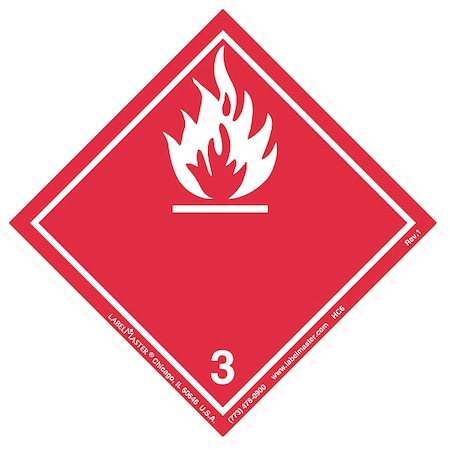 Flammable Liquid Label, 100mmx100mm, 500, HC6 MPN:HC6