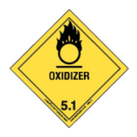 Oxidizer Label, 100mmx100mm, Paper, 500 MPN:HML11