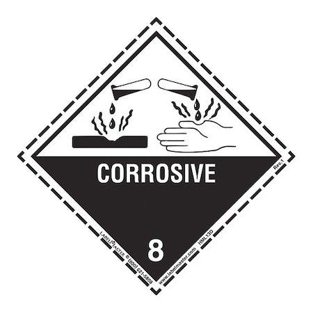 Corrosive Label, Worded, PK500 MPN:HML13D