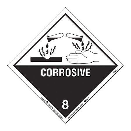 Corrosive Label, Worded, Paper, PK50 MPN:HML13S