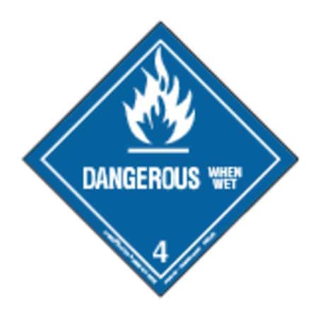 Dangerous When Wet Label, 100mmx100mm, 500, HML23 MPN:HML23