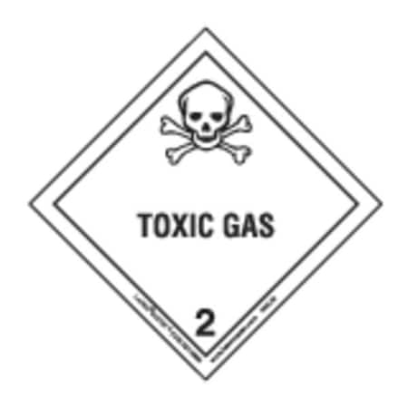 Toxic Gas Label, 100mmx100mm, Paper, 500 MPN:HML25