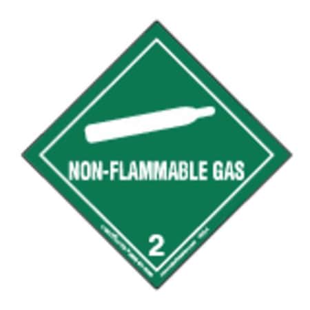 Non-Flammable Gas Label, 100mmx100mm, 500 MPN:HML4