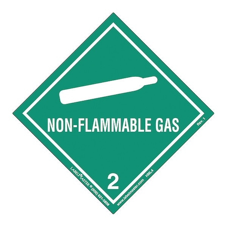 Non-Flammable Gas Label, PK50 MPN:HML4S