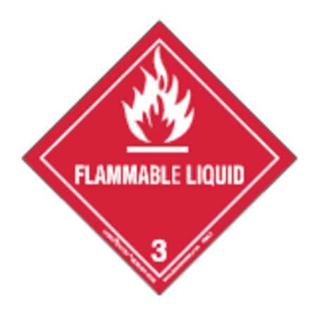 Flammable Liquid Label, 100mmx100mm, 500, HML6 MPN:HML6