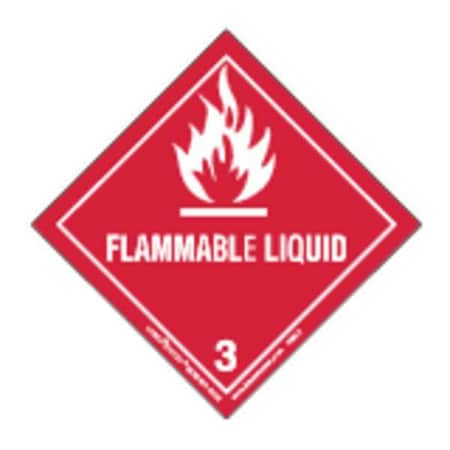 Flammable Liquid Label, 100x100mm, PK100 MPN:HML6C