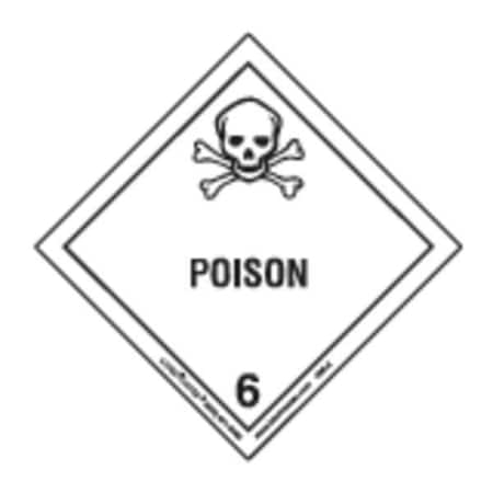 Poison Label, 100mmx100mm, Paper, 500 lbls MPN:HML8