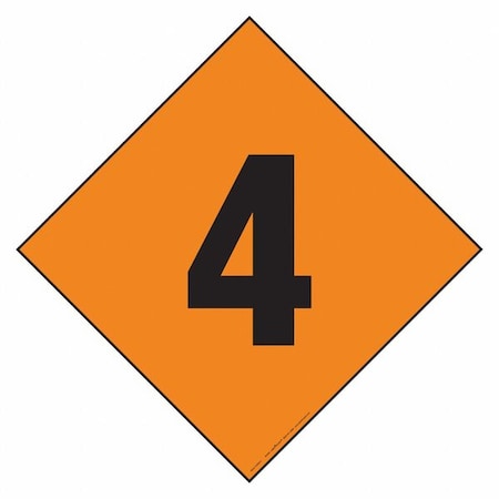 Fire Division Symbol Placard, 4 MPN:HMPG127MG