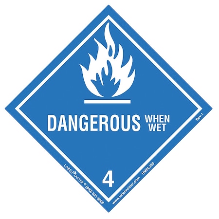 Dangerous When Wet Label, 100mmx100mm, 500, HMSL230 MPN:HMSL230