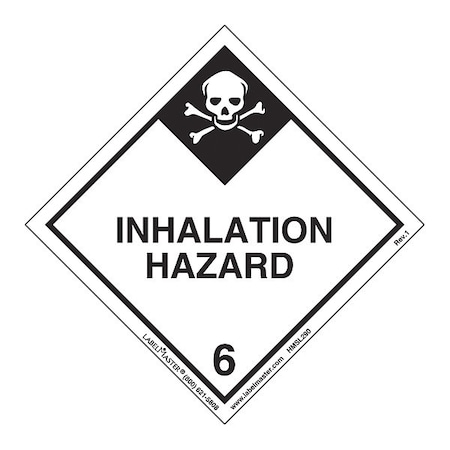 Inhalation Hazard Label, PK25 MPN:HMSL290S