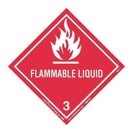Flammable Liquid Label, Worded, PK25 MPN:HMSL60S