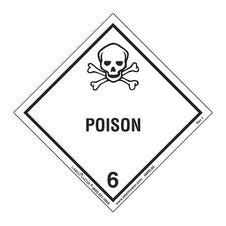 Poison Label, Worded, PVC-Free, PK500 MPN:HMSL80
