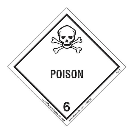 Poison Label, Worded, PVC-Free, PK25 MPN:HMSL80S