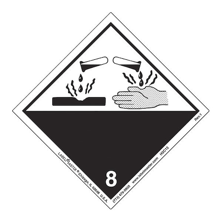 Corrosive Label, International, PK500 MPN:HSC13