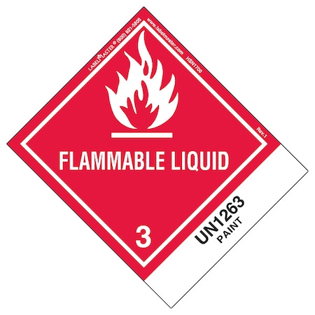 Flammable Liquid Label, 100mmx120mm, HSN1700, PK500 MPN:HSN1700