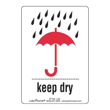 Keep Dry Label, Paper, 2 3/4